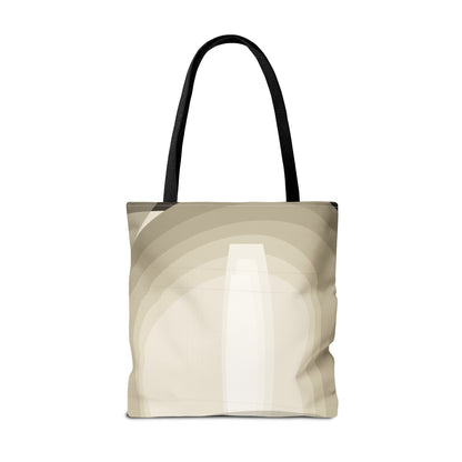 Neutral Abstract Light Beam Tote Bag | Minimalist Geometric Pattern
