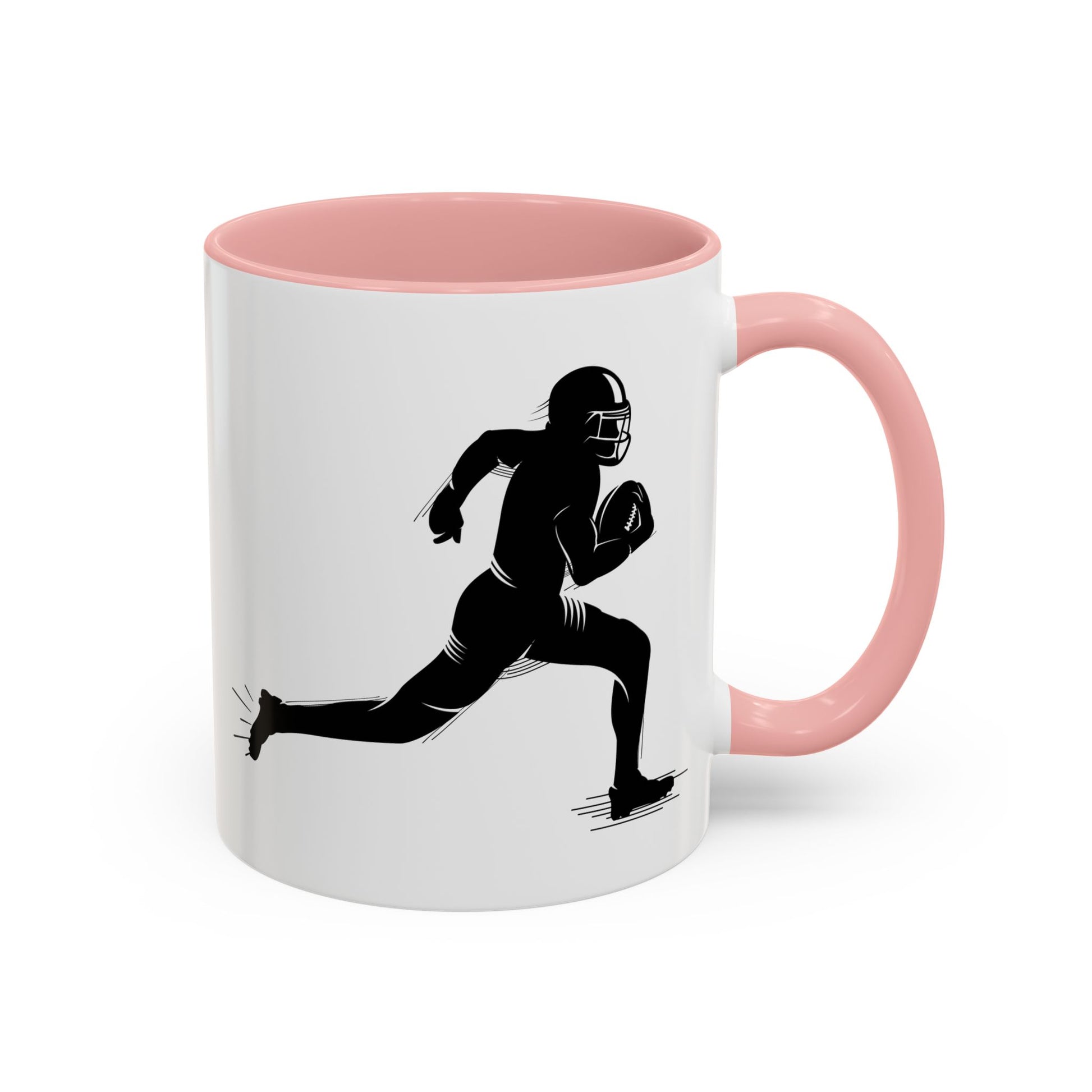 Football Player Themed Accent Coffee Mug, Sports Fan Gift, Unique Mug for Athletes, Coffee Lover, Game Day Essential - TRV