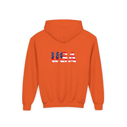USA Flag Youth Hoodie, Youth Sweatshirt, Cool Hoodie for Kids, American Pride Apparel, Comfortable Boys and Girls Sweatshirt