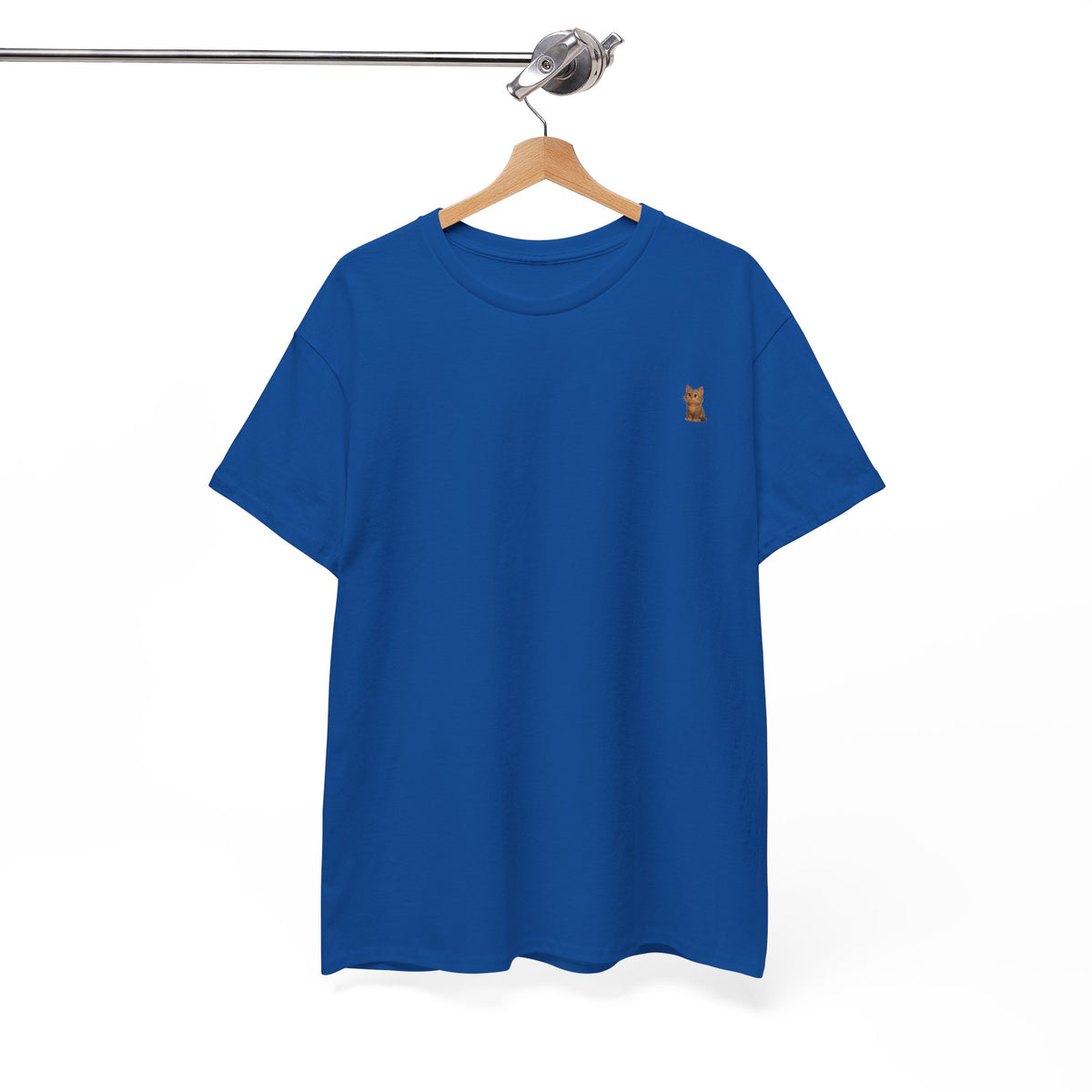 Brown kitten graphic T-shirt for cat lovers, featuring a cute feline design on a comfortable Printify tee.