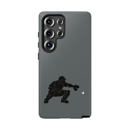 Printify baseball catcher phone case, tough protective cover with baseball glove and ball design for iPhone or smartphone.