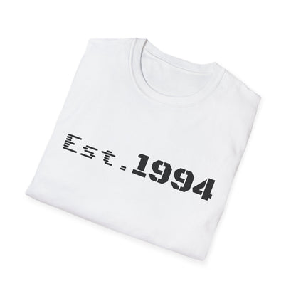 Vintage 1994 Est. graphic T-shirt by Printify featuring bold design and classic fit, perfect for 90s style fashion.