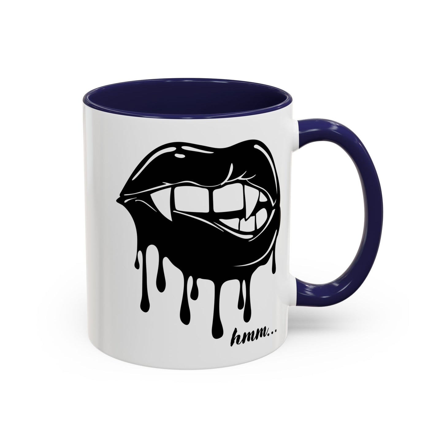 Dripping Lip Coffee Mug – "hmm..." Accent Ceramic Mug (11/15oz)