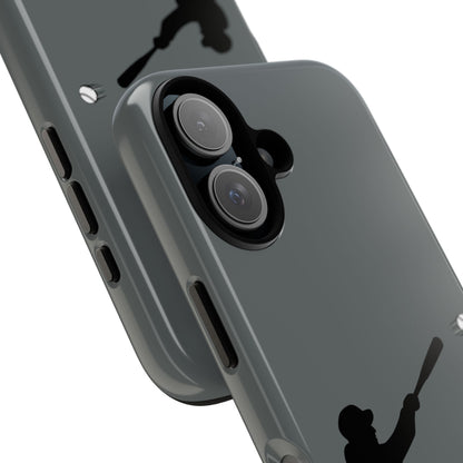 Printify baseball batter phone case, tough protective smartphone cover featuring a baseball player design.