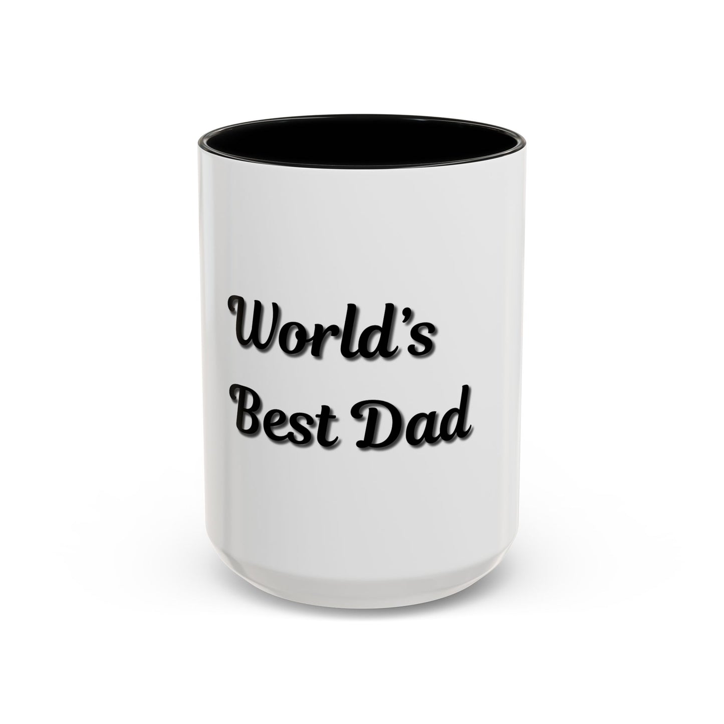 World's Best Dad Accent Coffee Mug - Perfect Gift for Father's Day - TRV
