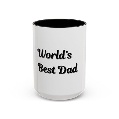 World's Best Dad Accent Coffee Mug - Perfect Gift for Father's Day - TRV