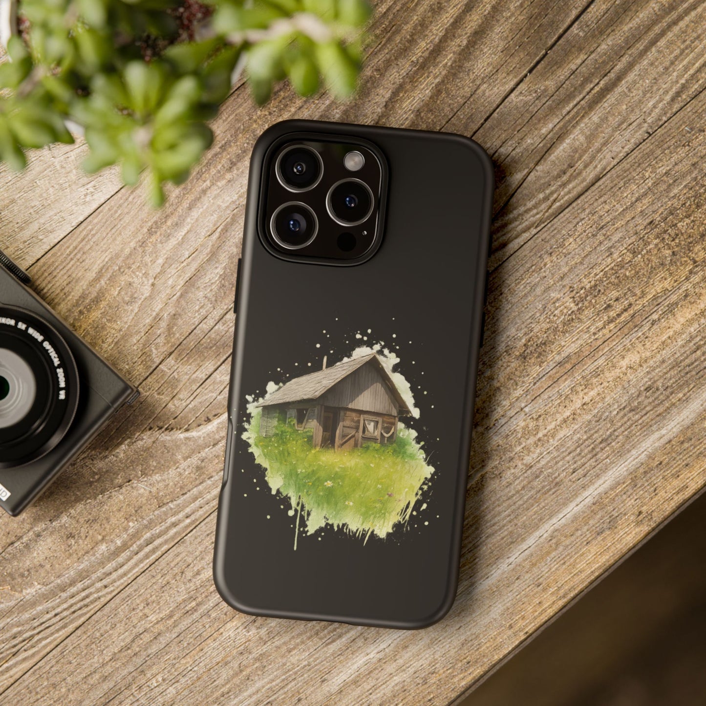 Rustic Farmhouse Phone Case, Cute Cottage Design, Tough Cases for Nature Lovers, Eco-Friendly Gift, Customizable Tech Accessories - TRV