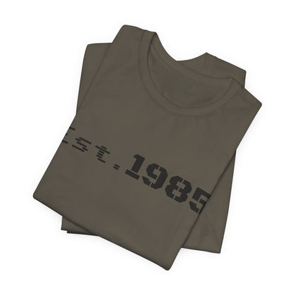 Vintage Est. 1985 graphic T-shirt by Printify featuring retro year design on soft cotton fabric.