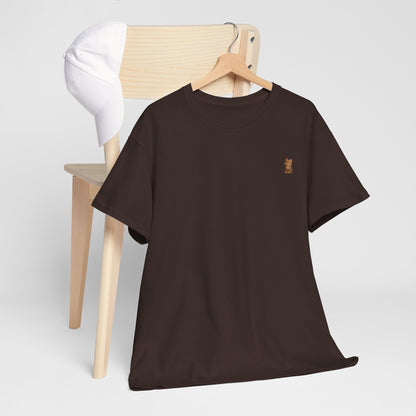 Brown kitten graphic T-shirt for cat lovers, featuring cute feline design on a comfortable Printify tee