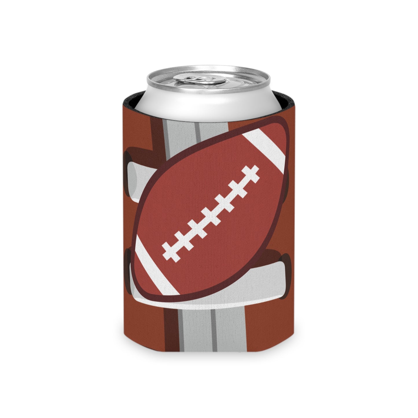 Football Can Cooler for Game Day, Beverage Insulator for Tailgating, Outdoor Parties, Sports Gifts for Fans, Reusable Drink Holder