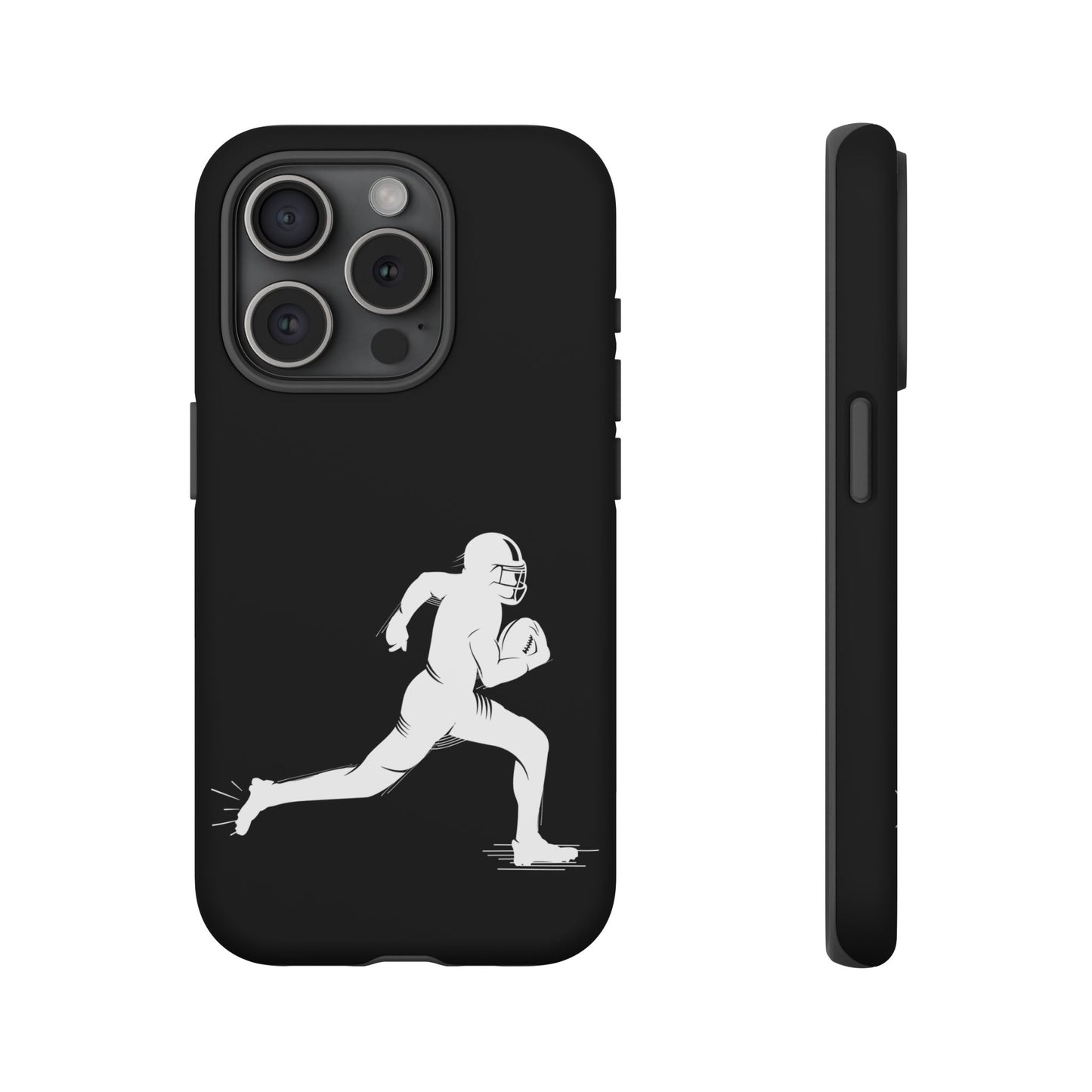 Football Player Phone Case, Tough Cases, Sports Phone Cover, Gift for Athletes, iPhone & Samsung Accessories, Running Player Design - TRV