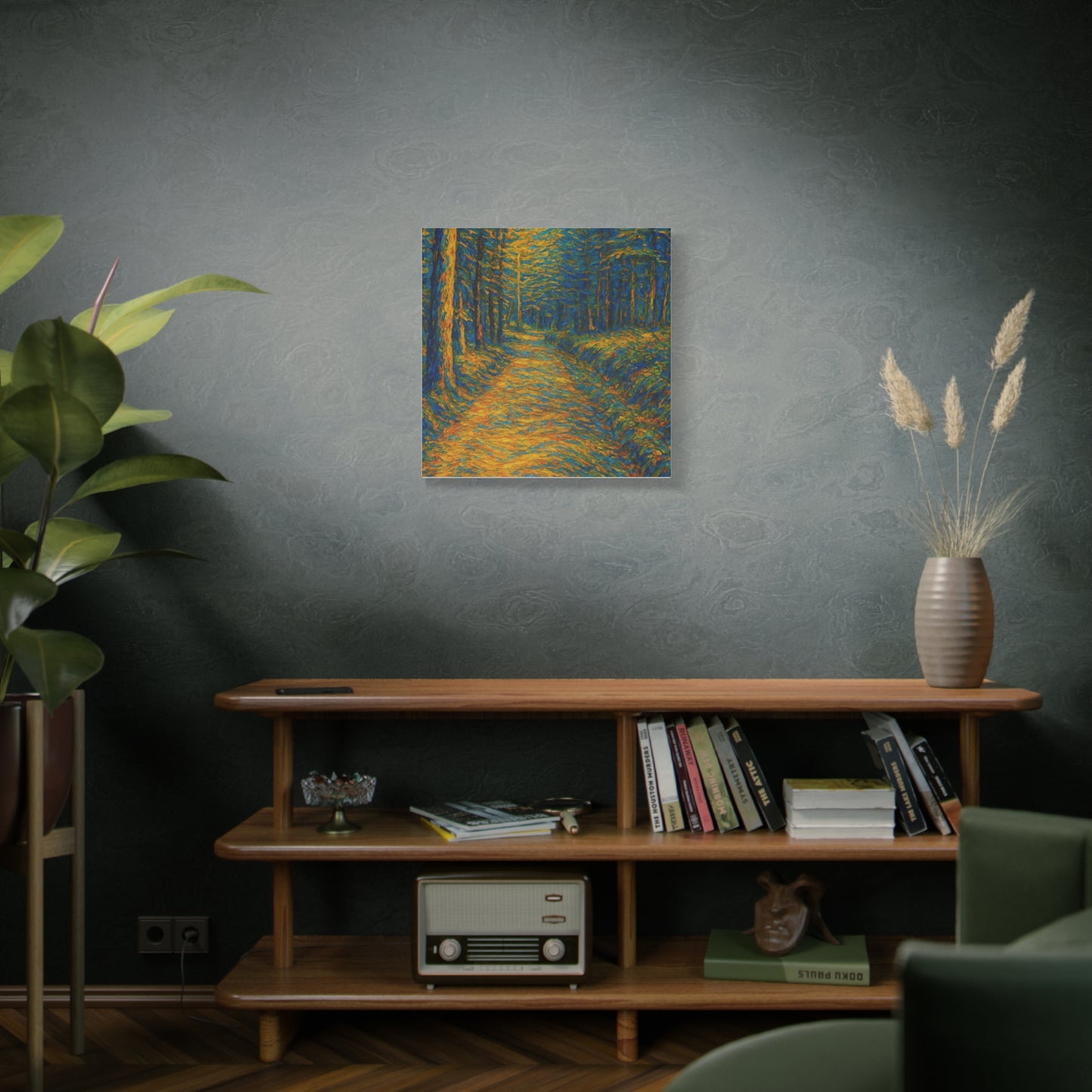 Van Gogh Style Forest Canvas Art | Nature Wall Decor, Home Office Accent, Gift for Nature Lovers, Gallery Wrapped, Living Room Wall Art - TRV