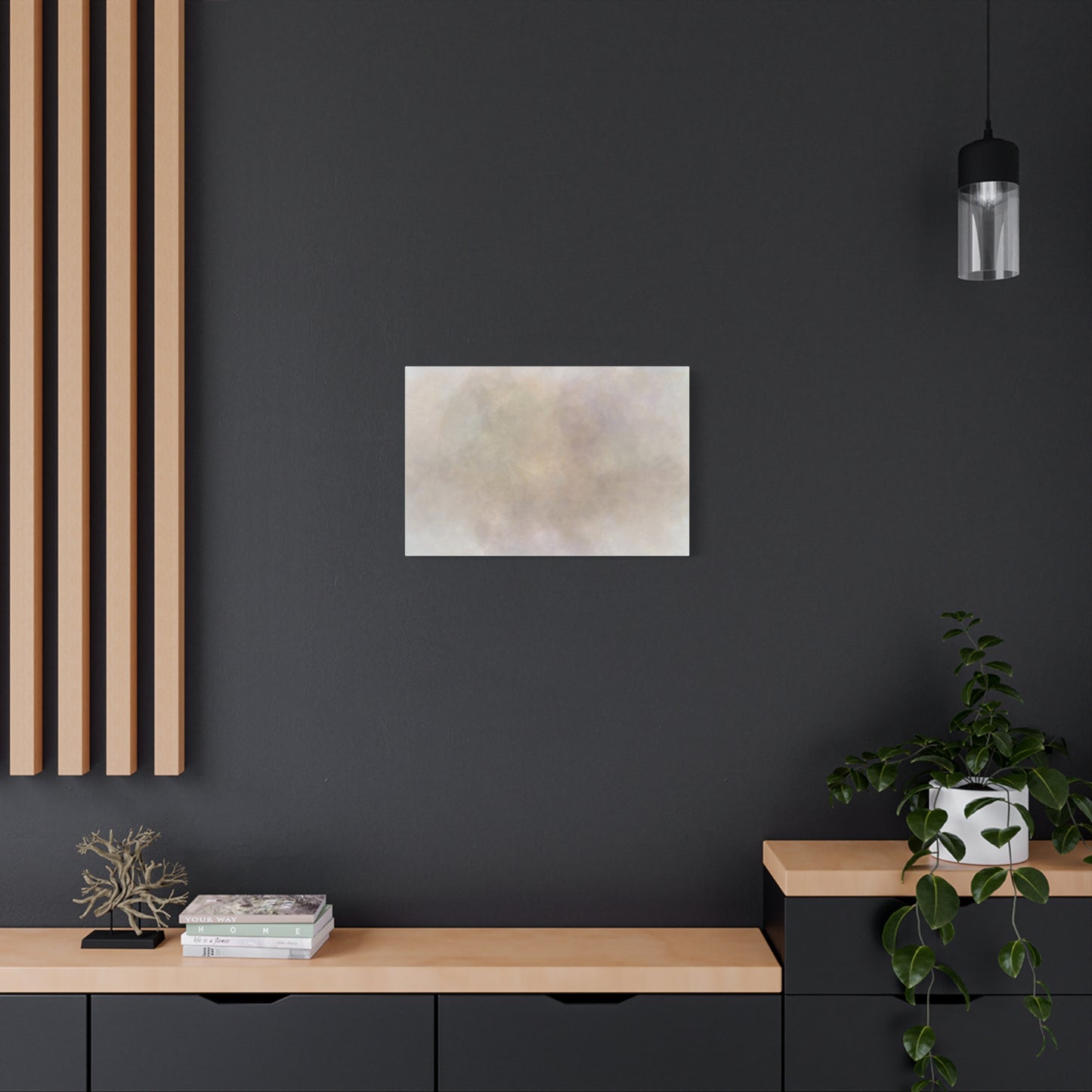 Soft Neutral Abstract Fog Canvas