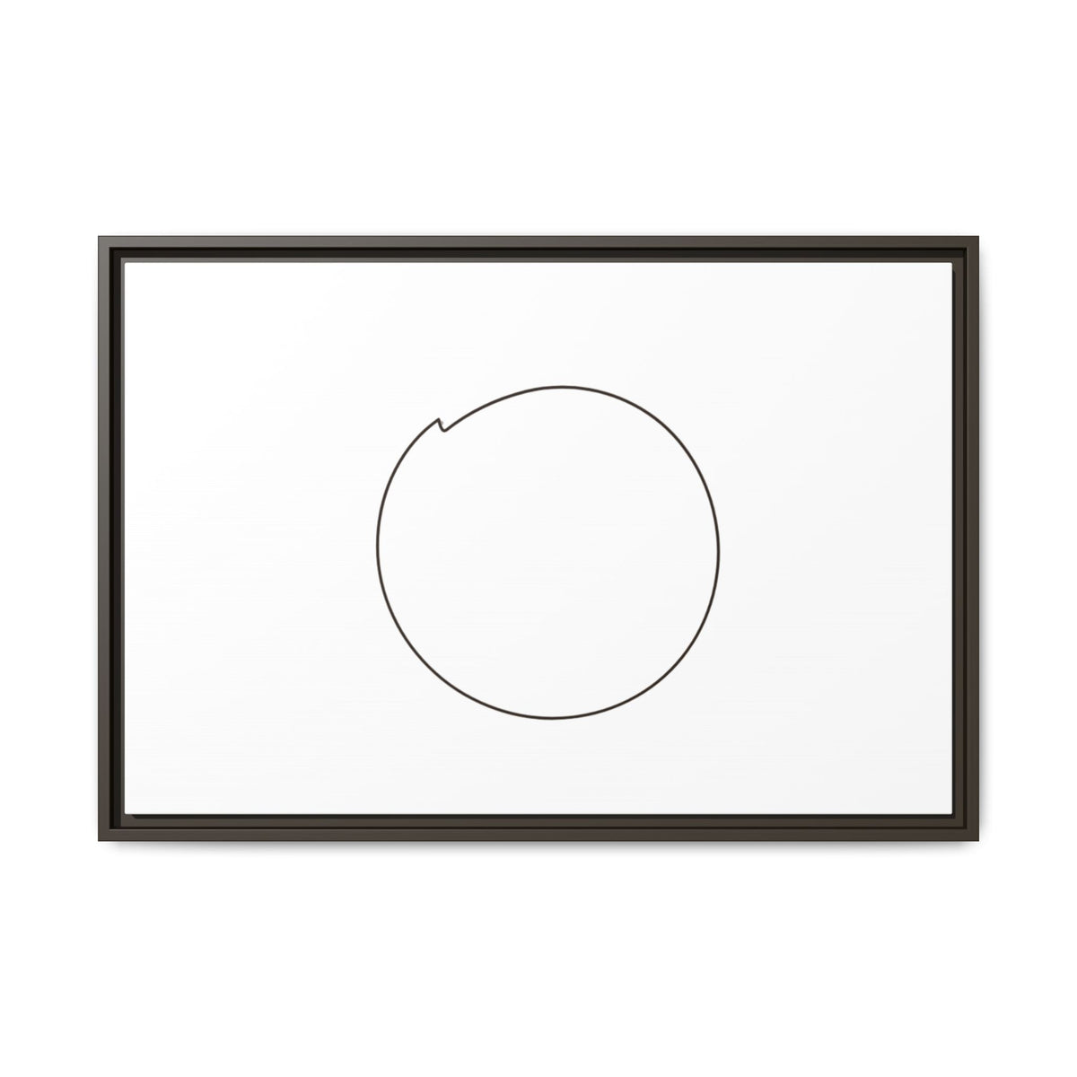 Minimal circular line design framed matte canvas wall art by Printify, featuring modern abstract artwork for stylish interior decor