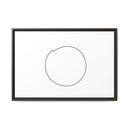 Minimal circular line design framed matte canvas wall art by Printify, featuring modern abstract artwork for stylish interior decor