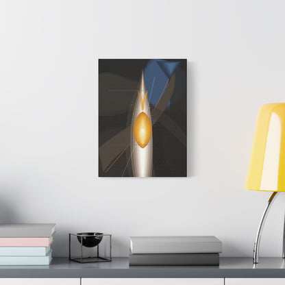 Abstract Geometric Flame Canvas | Matte Stretched Canvas 1.25"