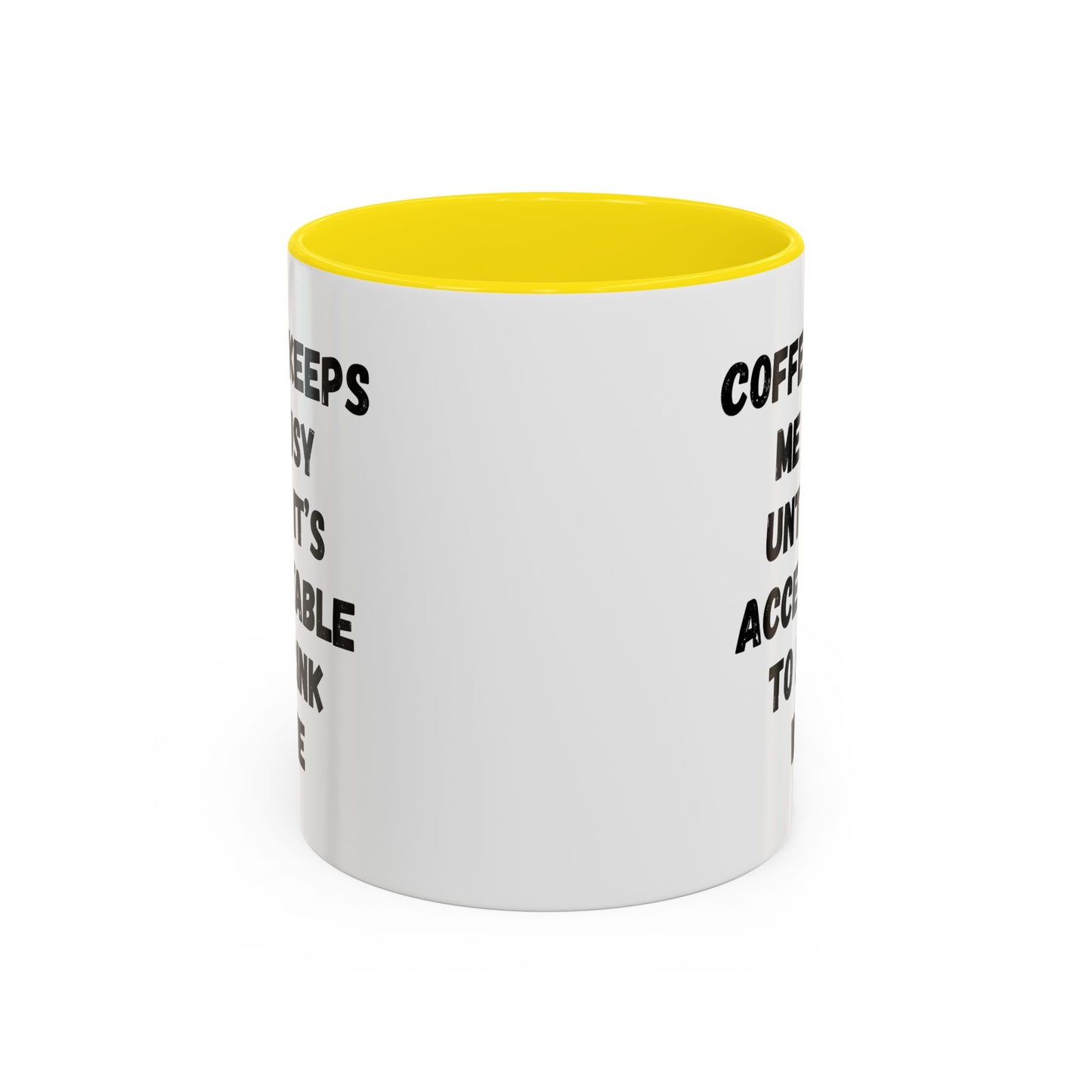 Funny Coffee Mug - "Coffee Keeps Me Busy Until It's Acceptable to Drink Wine" - Great for Mornings, Gifts, Office, Relaxation, Home
