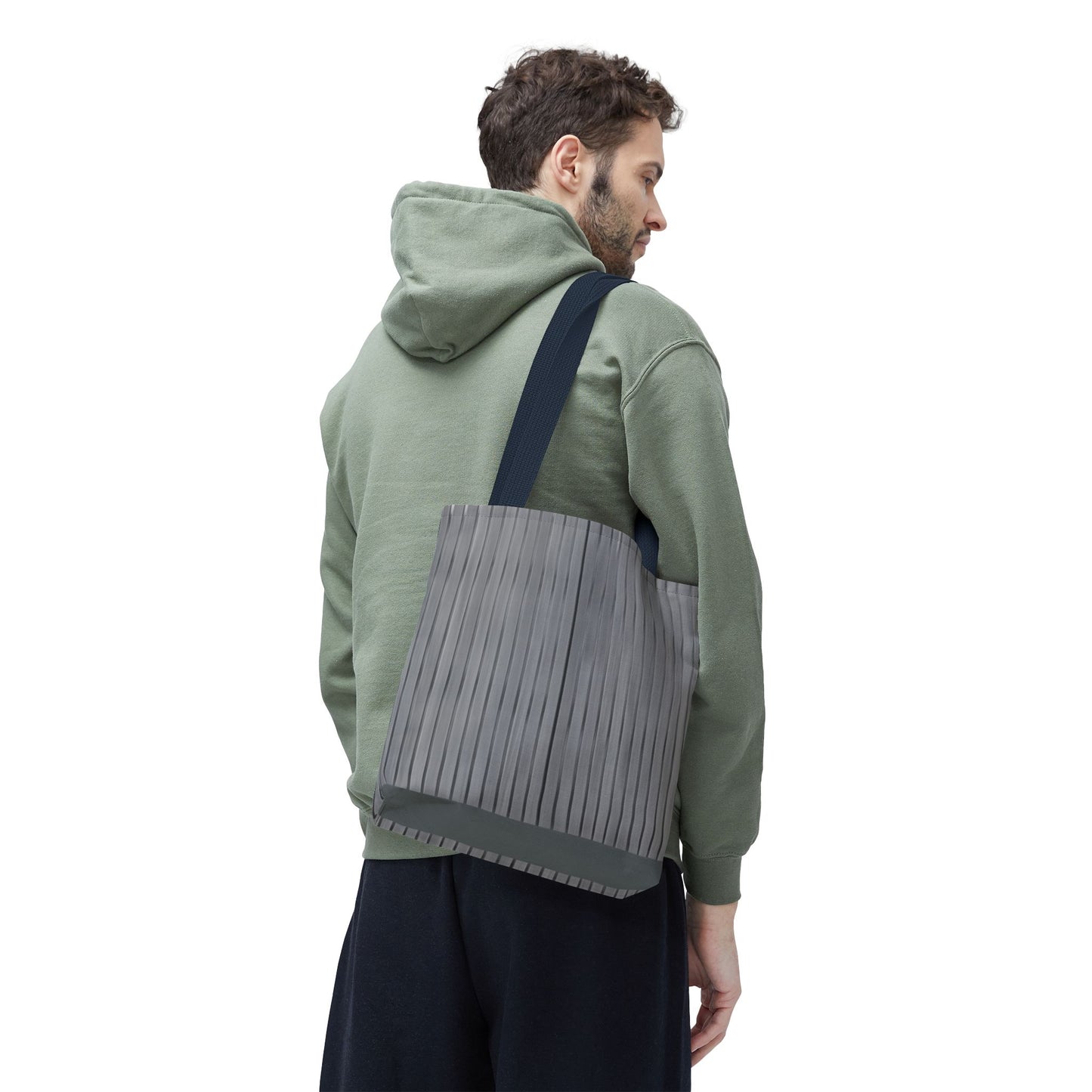 Stylish Gray Striped Tote Bag for Everyday Use - TRV