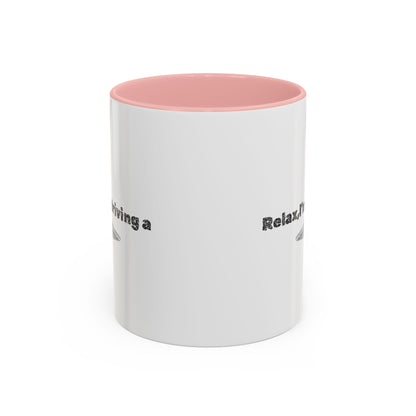Coffee Mug — “Relax, I’m Driving” UFO Accent Ceramic Mug (11/15 oz)