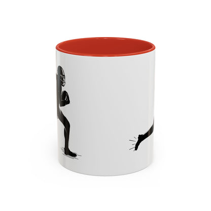 Football Player Themed Accent Coffee Mug, Sports Fan Gift, Unique Mug for Athletes, Coffee Lover, Game Day Essential - TRV