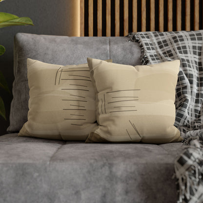 Neutral Abstract Brushstroke Pillowcase | Square Decorative Pillowcase - TRV