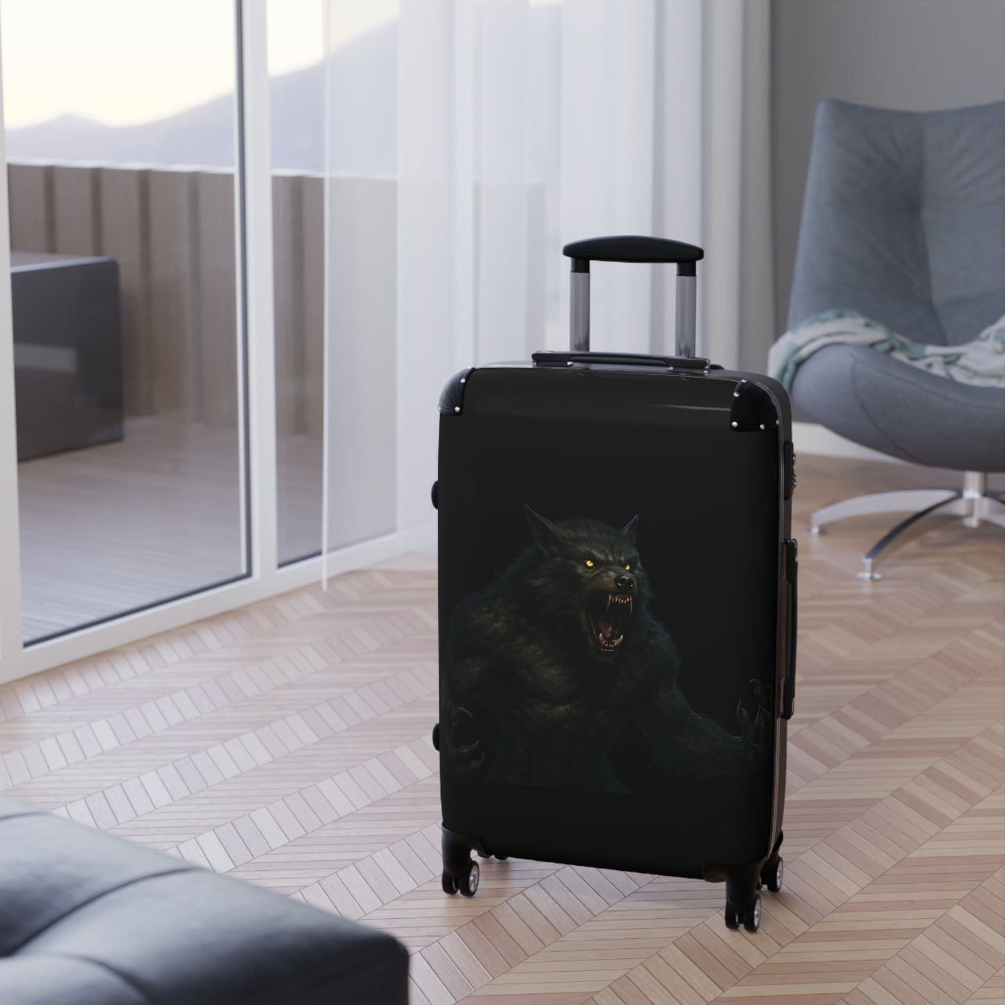 Werewolf Travel Suitcase – Dark Howl Luggage for Gothic & Horror Fans