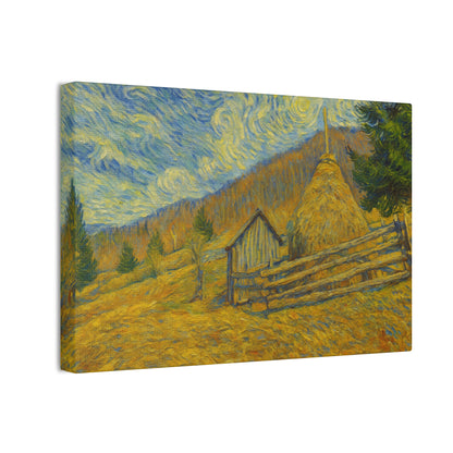 Vincent Van Gogh Inspired Canvas Print, Rustic Home Decor, Wall Art, Gift for Art Lovers, Country Landscape, Unique Art Piece - TRV