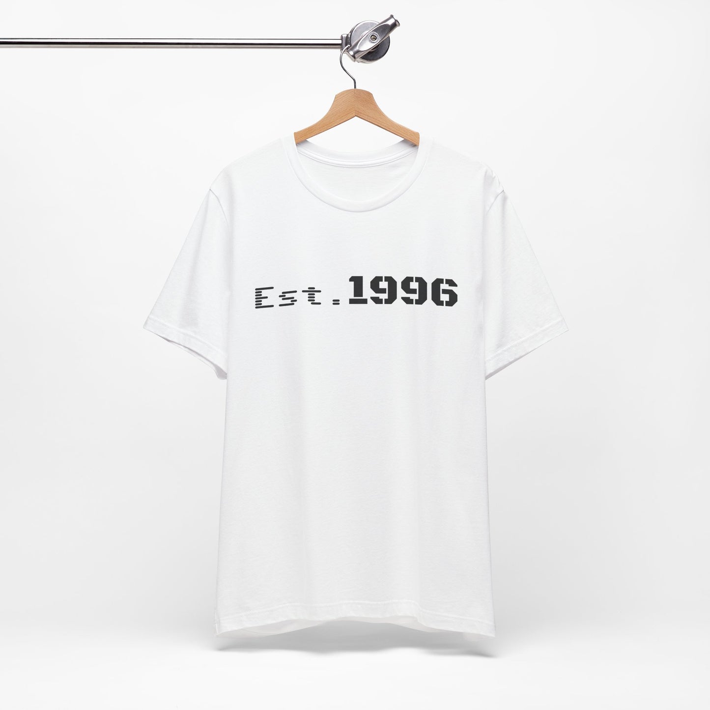 Vintage Est. 1996 T-shirt by Printify featuring a retro design, perfect as a birth year birthday gift.