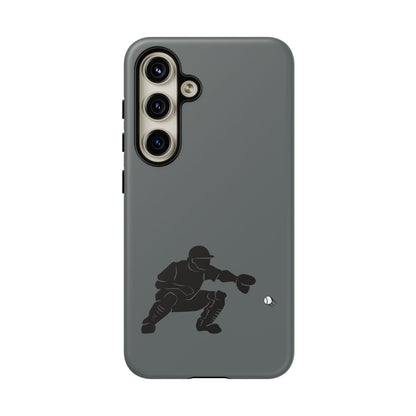 Printify Baseball Catcher Phone Case, tough protective cover with baseball glove and ball design for iPhone or Android smartphones.