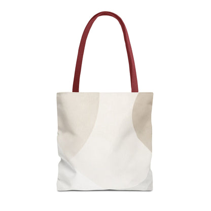 Neutral Abstract Geometric Tote Bag | Minimal Beige Shapes