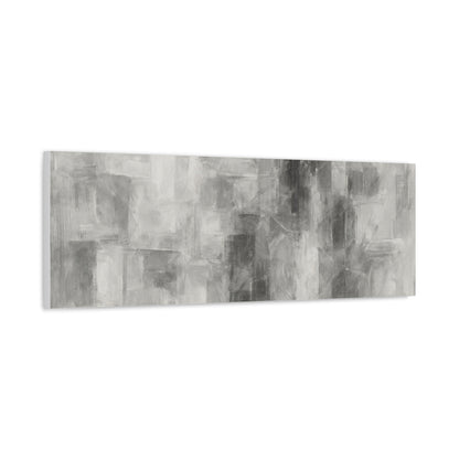 Abstract grey brushstroke canvas wall art by Printify, modern neutral matte stretched canvas for contemporary home decor.