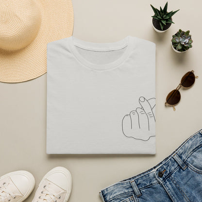 Trendy Unisex Softstyle T-Shirt with Love Hand Gesture Design
