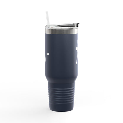 Insulated Travel Mug for Sports Lovers, 40oz Tumbler, Red Baseball Design, Perfect Gift for Fans, Outdoor Adventures, Road Trips, Tailgating