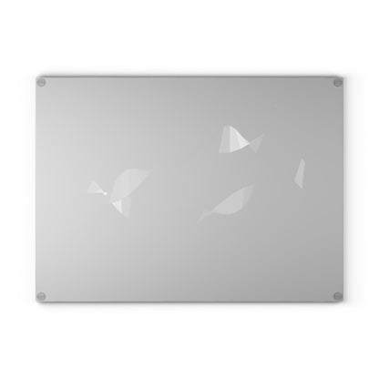 Abstract Geometric Fish Glass Cutting Board | Modern Kitchen Décor