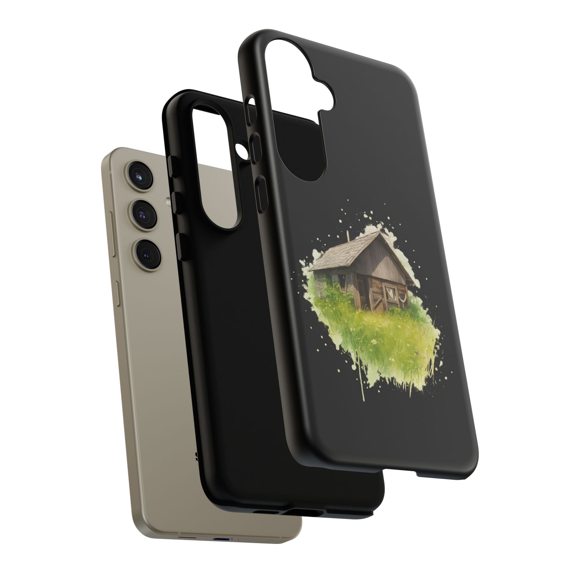 Rustic Farmhouse Phone Case, Cute Cottage Design, Tough Cases for Nature Lovers, Eco-Friendly Gift, Customizable Tech Accessories - TRV