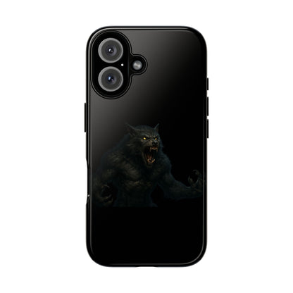 Werewolf Phone Case, Tough Cases, Black Panther Design, Gift for Animal Lovers, Phone Accessories, Fierce Phone Protection - TRV