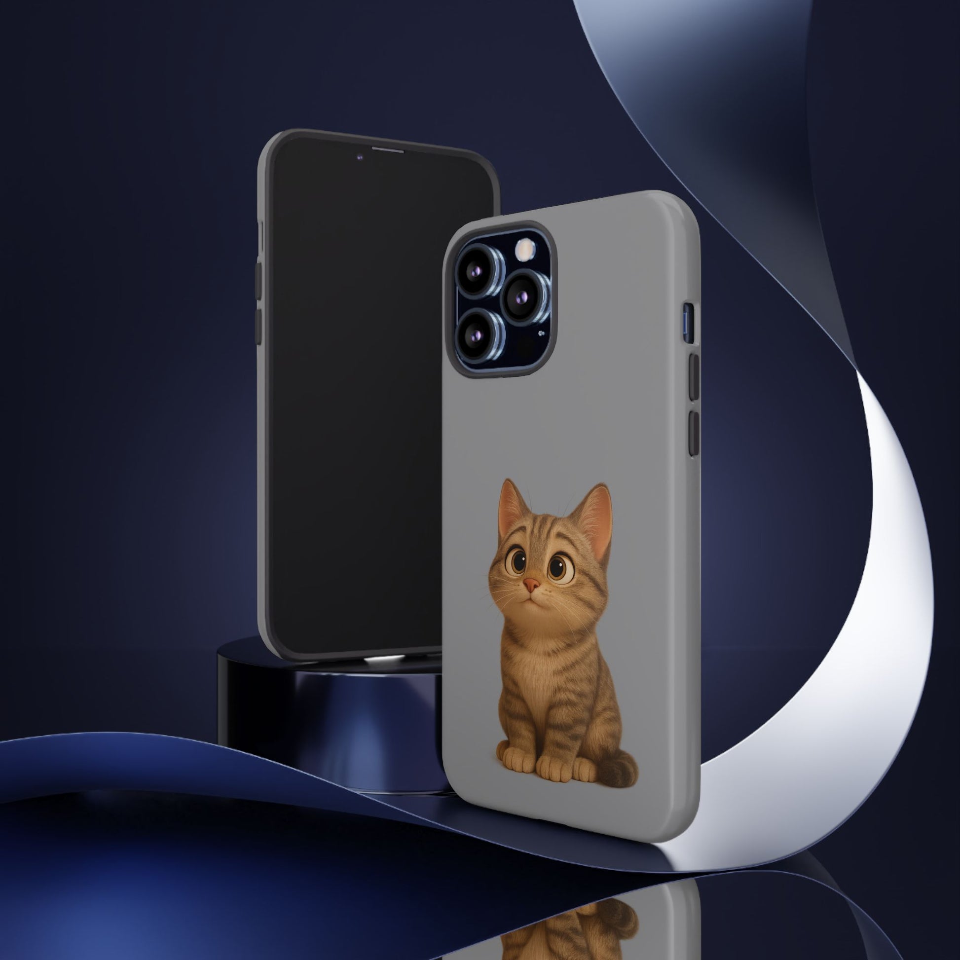 Cute Cat Phone Case, Kawaii Pet Accessory, Gift for Cat Lovers, Animal Phone Cover for Kids, Unique Kitty Design, Birthdays, Holidays - TRV