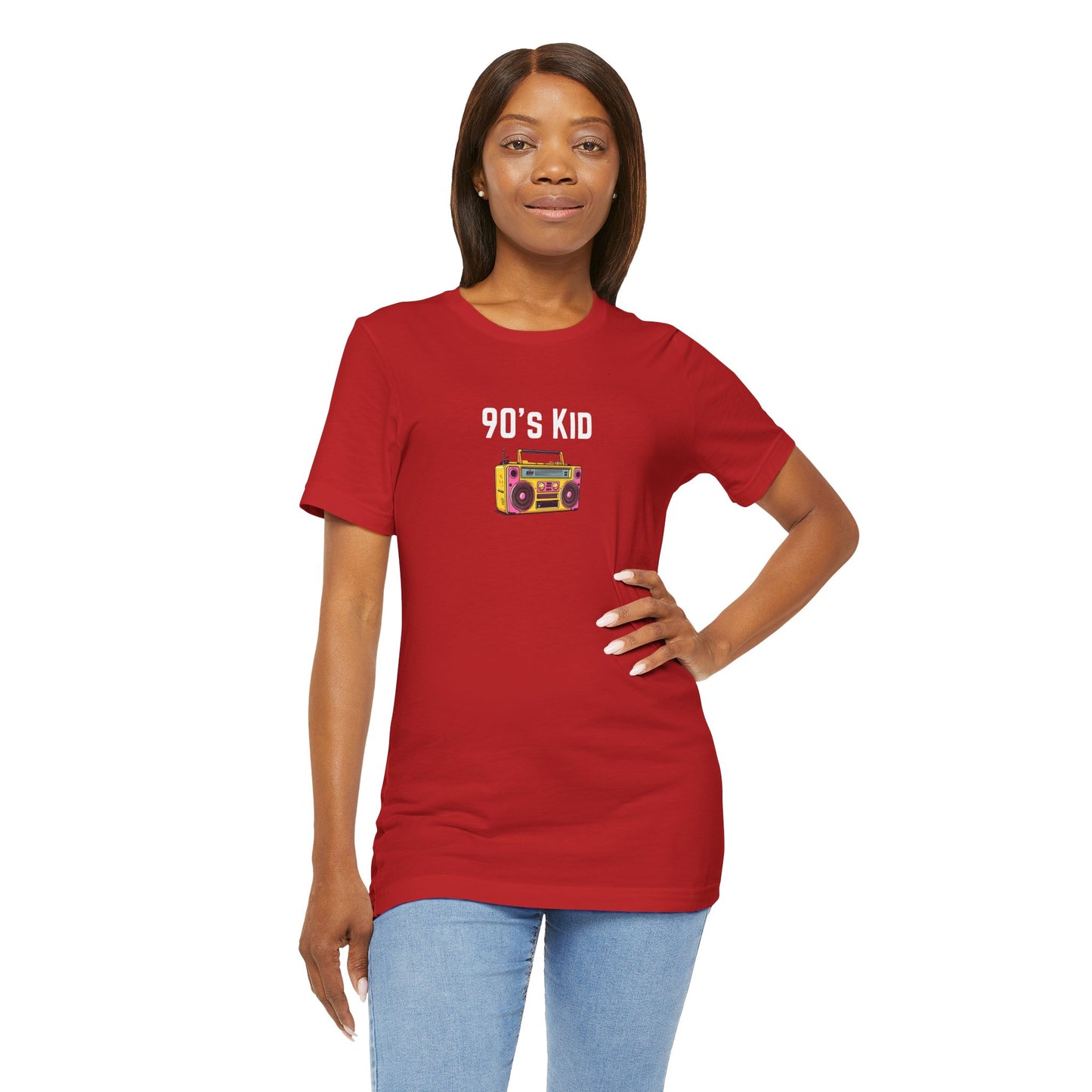 Retro Boombox Tee — 90s Kid Graphic T-Shirt