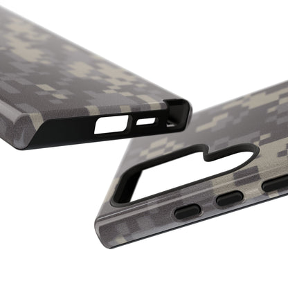 Digital camouflage tough phone case by Printify, rugged protective cover for smartphones with digital camo pattern.