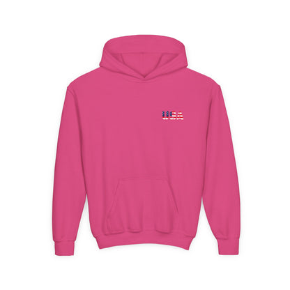 USA Flag Youth Hoodie, Youth Sweatshirt, Cool Hoodie for Kids, American Pride Apparel, Comfortable Boys and Girls Sweatshirt