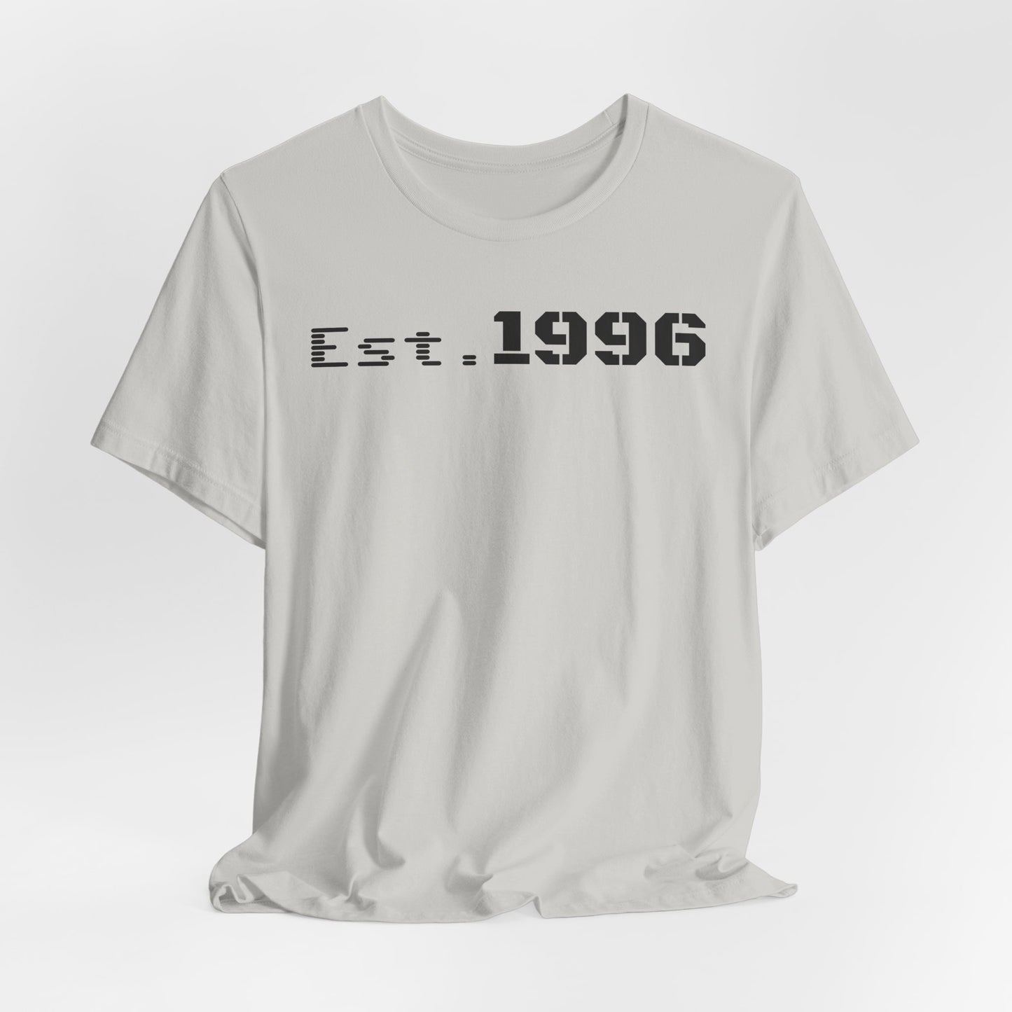 Unisex Jersey Tee - 'Est. 1996' Graphic Shirt, Birthday Gift, Casual Wear, Vintage Style, Retro Fashion, Gift for Him/Her - TRV
