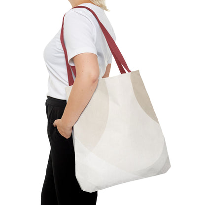 Neutral Abstract Geometric Tote Bag | Minimal Beige Shapes
