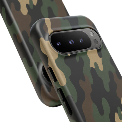 Camouflage tough phone case by Printify with rugged camo design, durable protective cover for smartphones.