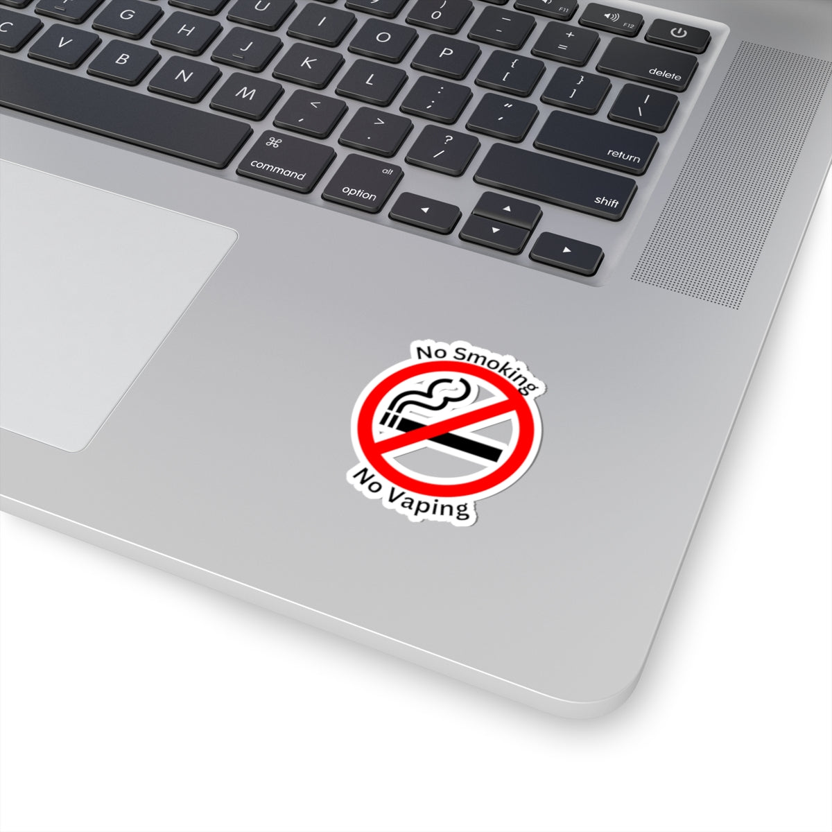 No Smoking No Vaping Sticker — Kiss-Cut No Smoking / Vaping Decal for Laptops, Water Bottles & Public Spaces