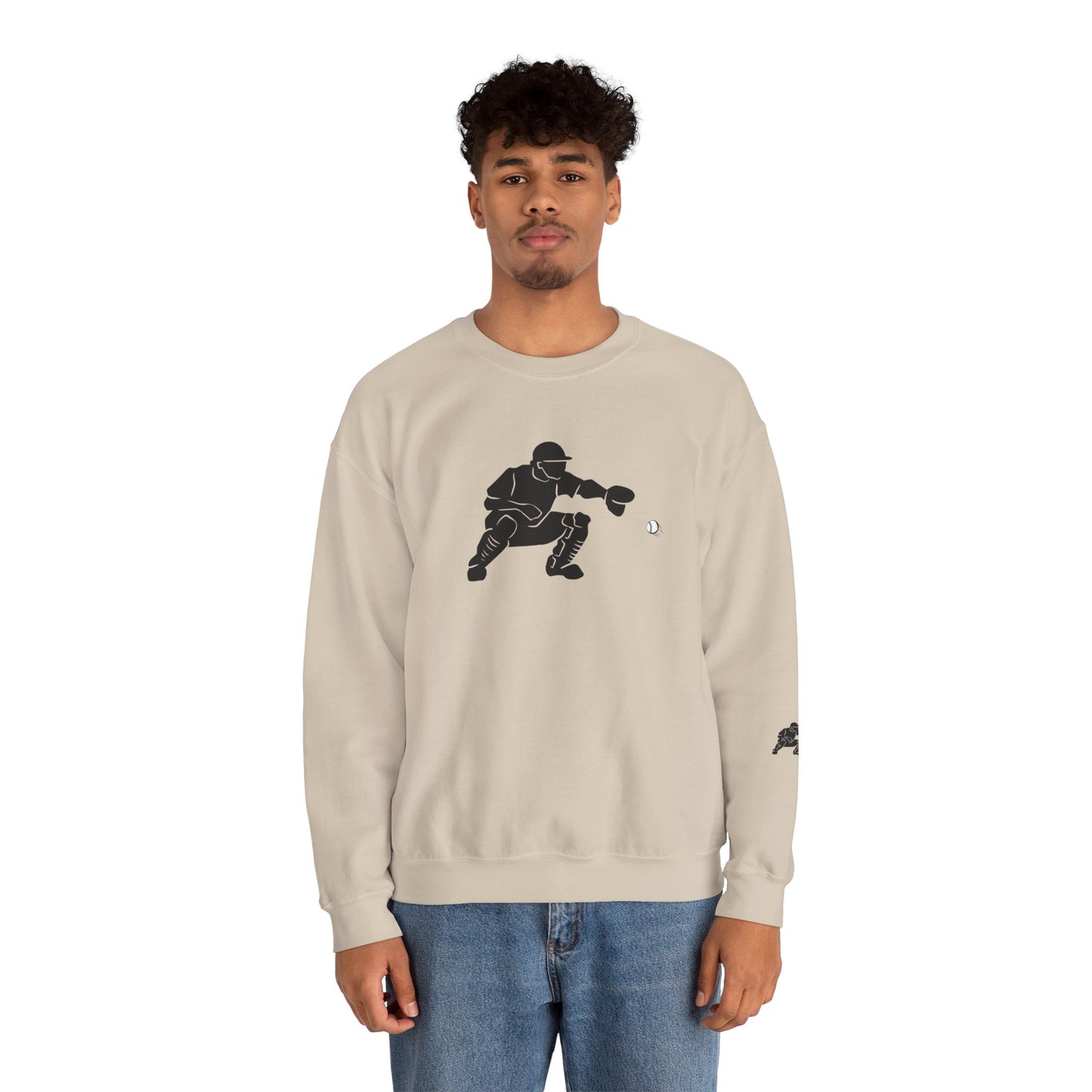 Baseball Catcher Crewneck Sweatshirt | Unisex Sports Apparel | Perfect for Game Days, Gifts, and Casual Wear | Baseball Lover's Gift - TRV
