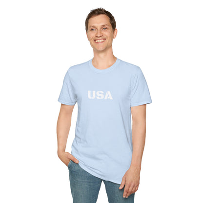 USA Unisex Softstyle T-Shirt, Casual Tee, Patriotic Apparel, Independence Day Gift, Everyday Wear, Comfortable Fashion