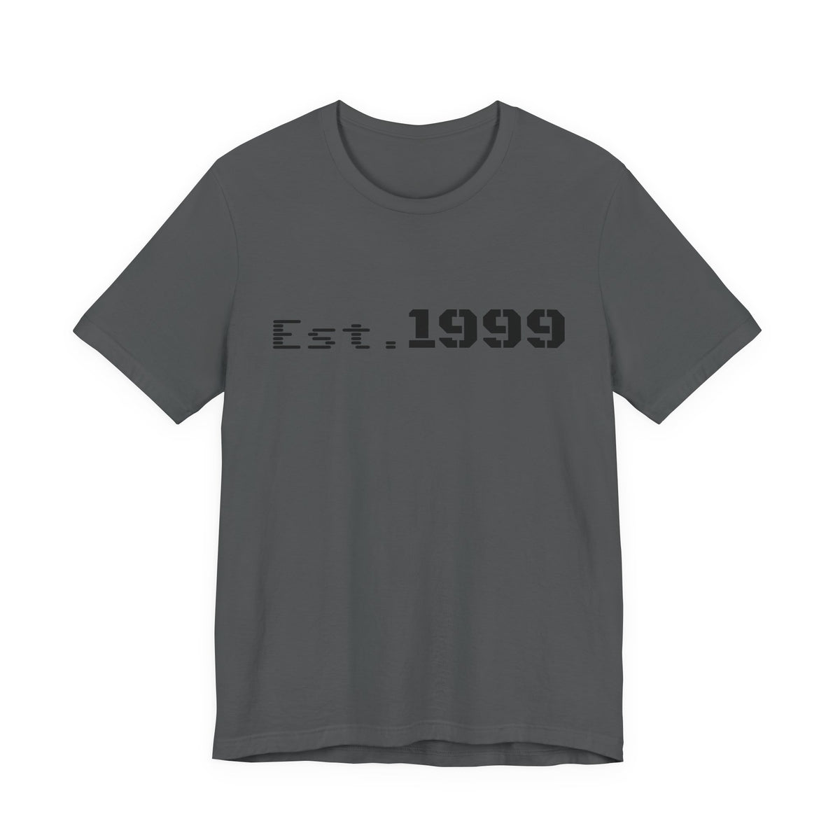 Vintage minimalist Est. 1999 T-shirt by Printify featuring clean design and bold birth year print on soft fabric.