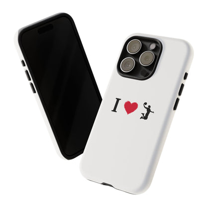 I Love Basketball Phone Case, Sporty Cell Cover, Basketball Gift for Players, Tough Cases, Love for Sports Accessories - TRV