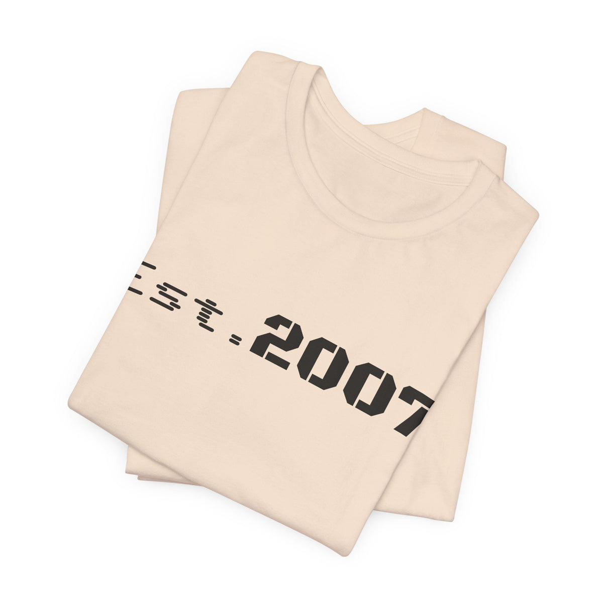 Vintage Est. 2007 T-shirt by Printify featuring a casual fit with a printed established year design on the front.