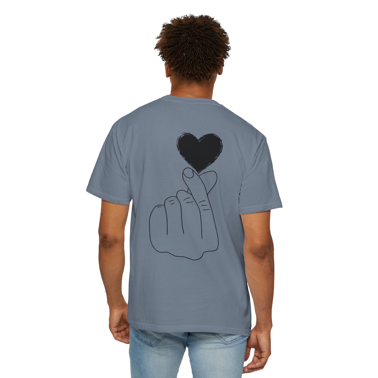 Unisex Garment-Dyed T-Shirt with Heart Design | Casual Trendy Wear for All Occasions